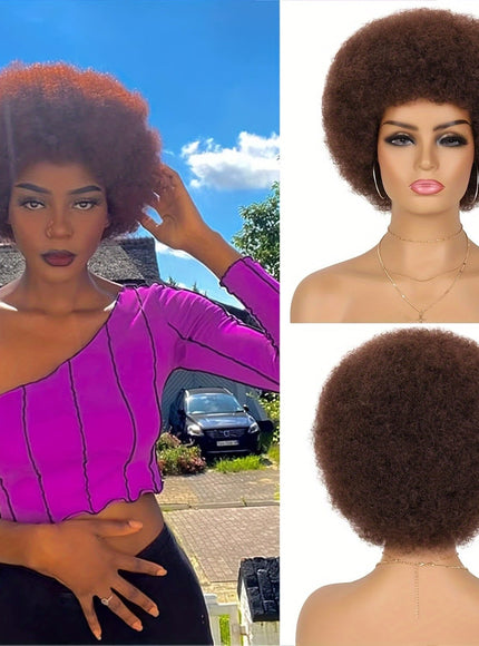 Afro Kinky Curly Wig Elastic Cap
