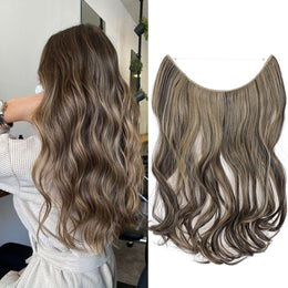 KissICON 4AP24-Brown&Blonde Kissicon Hair Extensions Hidden Wire Secure