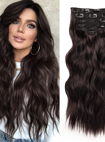 KissIcon 20 Inch Thick Curly Clip Hair Extensions