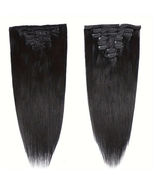 KissIcon Straight Clip Human Hair Extensions - RemyBrazilian