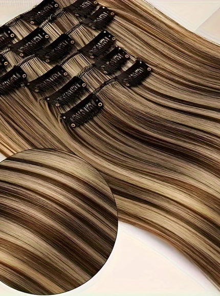 KissICON 4H27 / 24inch KissIcon Six Piece Set Clip In Hair Extensions