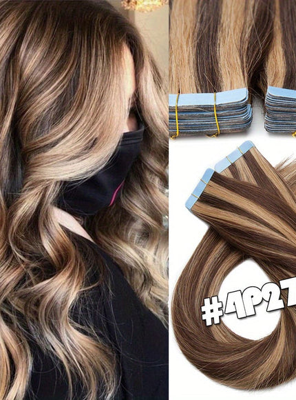 KissICON 4P27# / 20inch KissIcon Remy Tape In Hair Extensions 40Pcs 100g