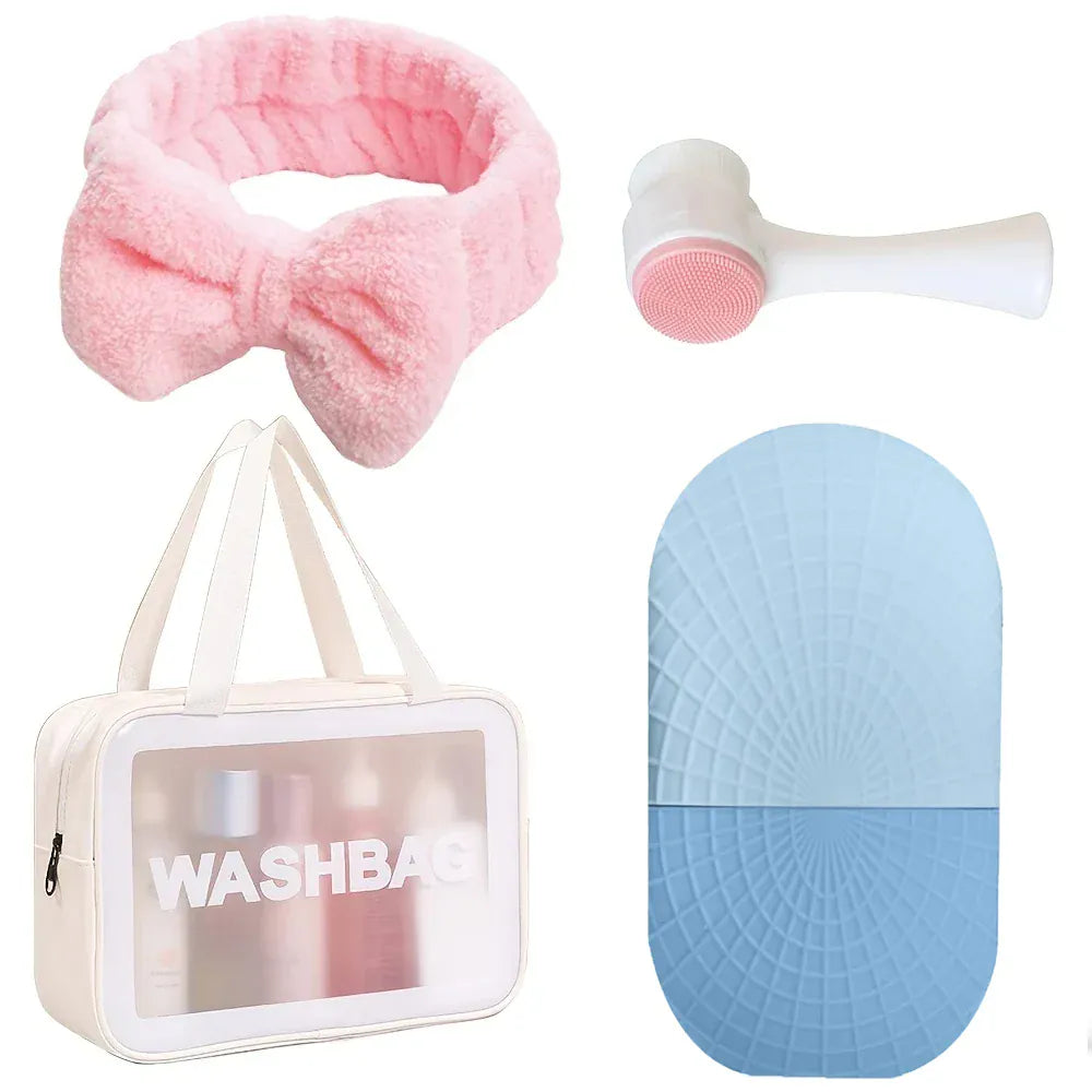 KissICON 4PCS-4 KissIcon 4-Piece Skin Care Gift Set Ice Roller