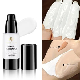 KissICON 4pcs 4PCS Halloween Makeup Kit White liquid foundation, lipstick, eyeliner, eyeshadow,Goth Vampire Skeleton SFX Cosplay Costume Party