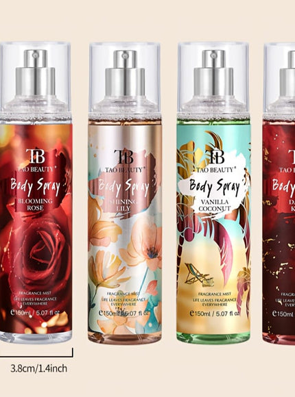 KissICON 4pcs Irresistible Charm 4pc Body Hair Perfume – Spray