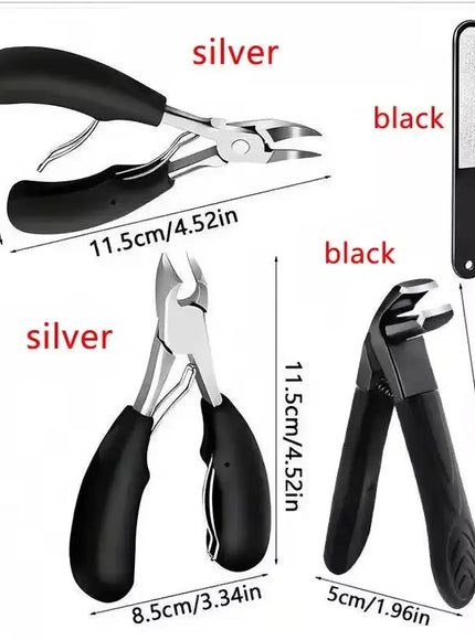 KissICON 4pcs Nail Clippers 4-Piece Set - Ultra Sharp Stainless