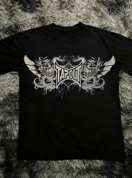KissICON 4XL / 7 Y2K Tapout Graphic Tee Vintage 90s Summer Streetwear