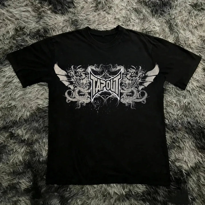 Y2K Tapout Graphic Tee Vintage 90s Summer Streetwear