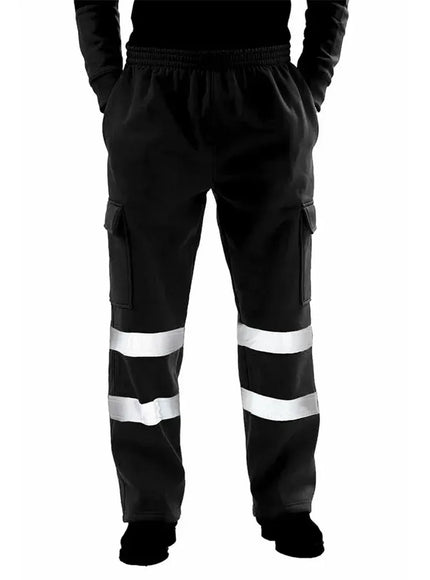 KissICON 4XL1 / Image Color Patchwork Reflective Work Joggers for Men