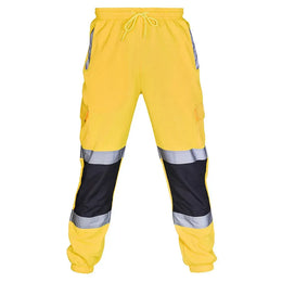 KissICON 4XL30 / Image Color Mens Reflective Striped Safety Work Joggers