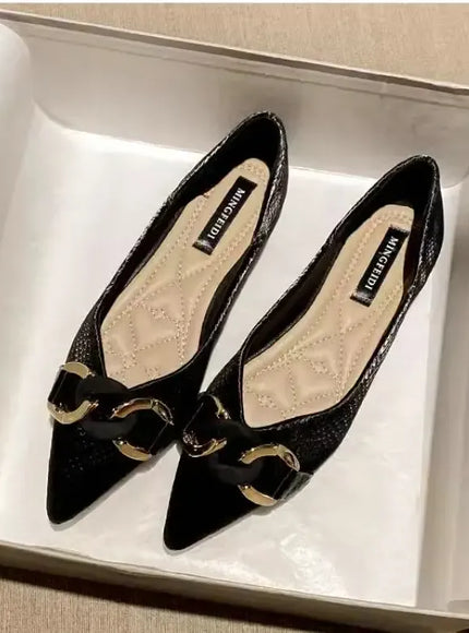 KissICON 5 / 31 Flat Shoes for Women Spring Summer New Metal