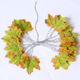 KissICON 5 / 6M 40Led-USB 2/3/6M Christmas Decoration Artificial Maple Leaf Leaves LED Light String Lantern Garland Home Party DIY Deco Halloween New Yea