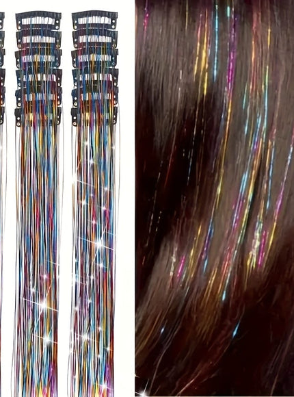 KissICON 5 Colors / 20inch KissIcon 18Pcs Sparkling Tinsel Extensions - Ideal Gift