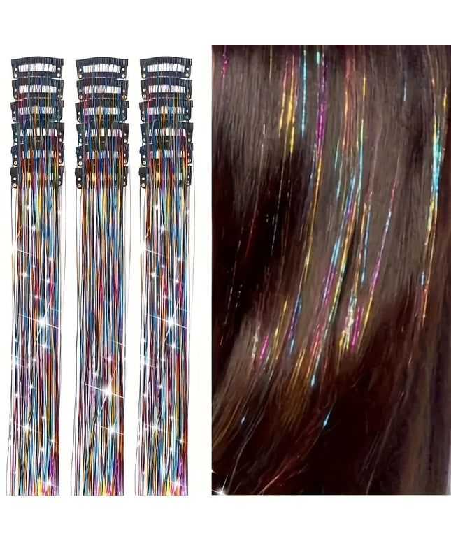 KissICON 5 Colors / 20inch KissIcon 18Pcs Sparkling Tinsel Extensions - Ideal Gift