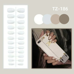 KissICON 5 KissIcon 24Pcs French Tip Nails - Solid Color
