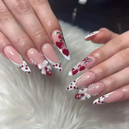 KissICON 5 KissIcon False Nails Press On Almond Flower Bow