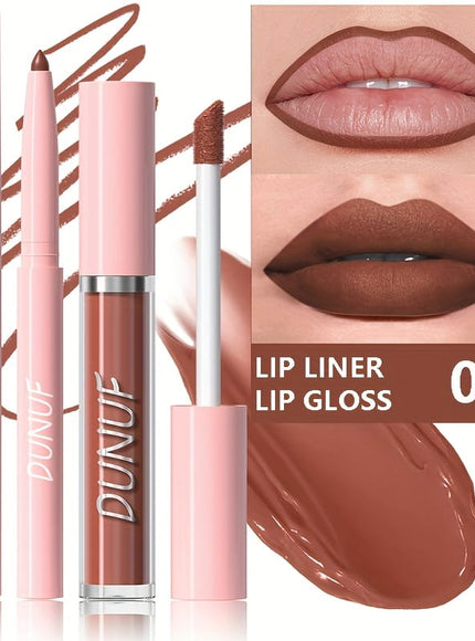 KissICON 5# KissIcon Matte Lip Set Lipstick Lipliner - Waterproof