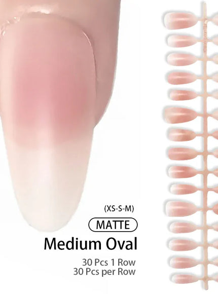 KissICON 5 KissIcon Matte Nude Fake Nails - Full Cover