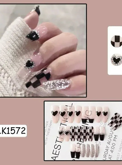 KissICON 5 [KissIcon] Pink Press On Nails - Reusable Acrylic