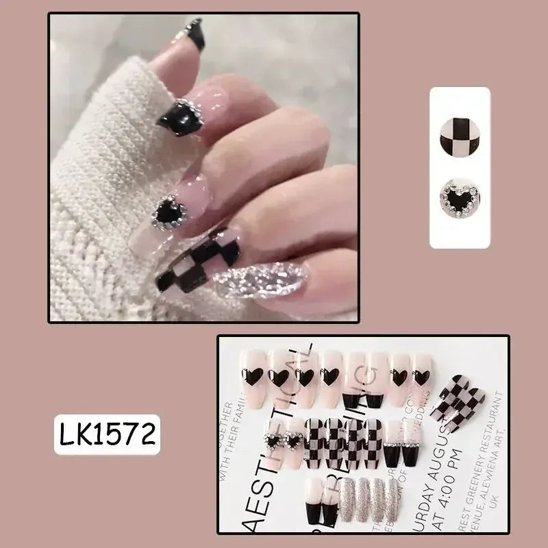 KissICON 5 [KissIcon] Pink Press On Nails - Reusable Acrylic