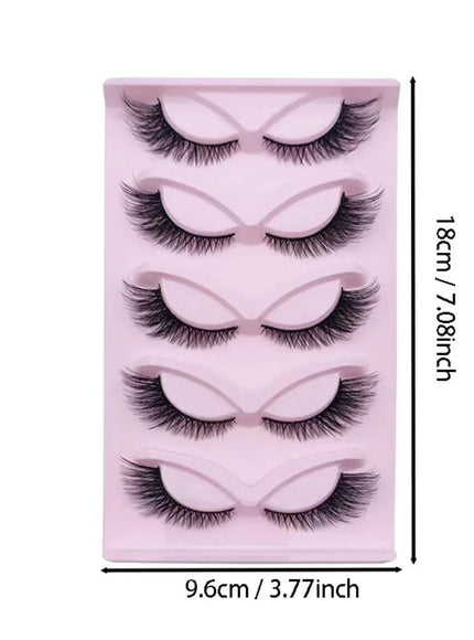 KissICON 5 Pairs Cat Eye Lashes KissIcon 5 Pairs Glamorous Cat Eye Lashes -