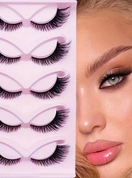 KissICON 5 Pairs Cat Eye Lashes KissIcon 5 Pairs Glamorous Cat Eye Lashes -