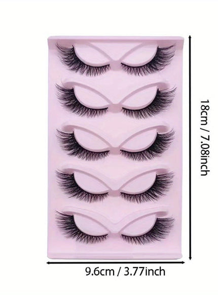 KissICON 5 Pairs Cat Eye Lashes KissIcon 5 Pairs Glamorous Cat Eye Lashes -