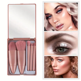 KissICON 5 Piece Mini Makeup Brush Set With Mirror