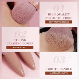 KissICON 5 Piece Mini Makeup Brush Set With Mirror