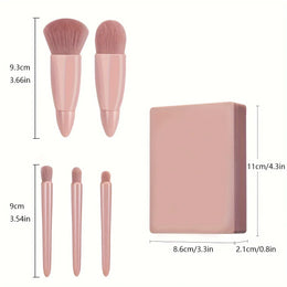 KissICON 5 Piece Mini Makeup Brush Set With Mirror