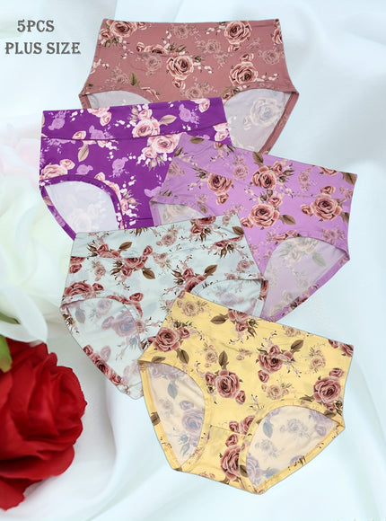 KissICON 5 Rose Print Comfy Underwear Set