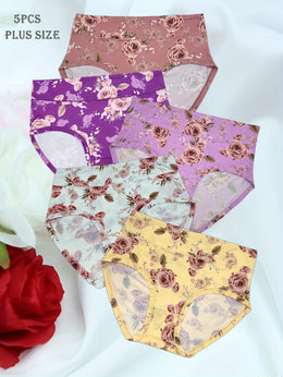 KissICON 5 Rose Print Comfy Underwear Set