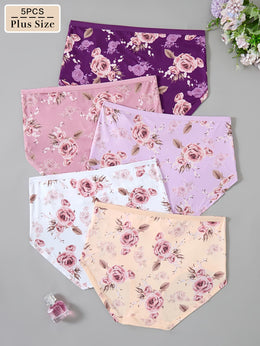 KissICON 5 Rose Print Comfy Underwear Set