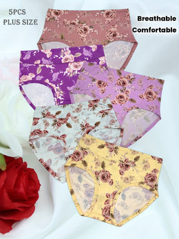 KissICON 5 Rose Print Comfy Underwear Set