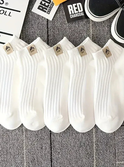 KissICON 5 WHITE / One Size Soft  Comfy Mens Outdoor Sports Fitness Socks 510 Pairs