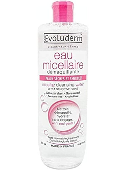 KissICON 500 Ml Evoluderm Gentle Cleansing Water Dry Sensitive