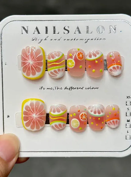 KissICON 500XS Kiss Icon 10Pcs Lemon Cartoon Press On Nails