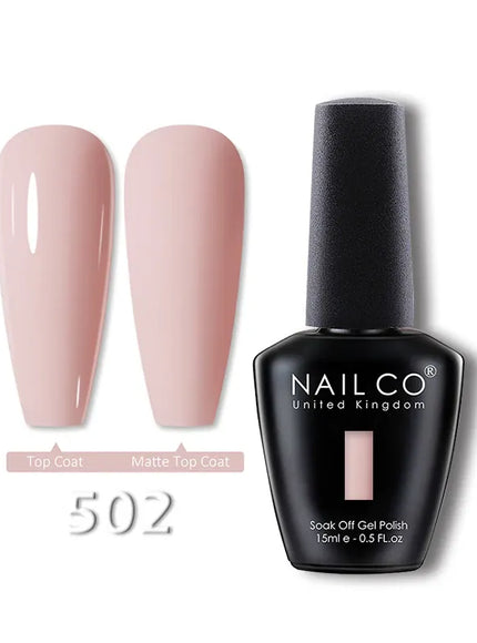 KissICON 502 💋 Nailco 15ml Translucent Gel Polish-Natural Resin Formula