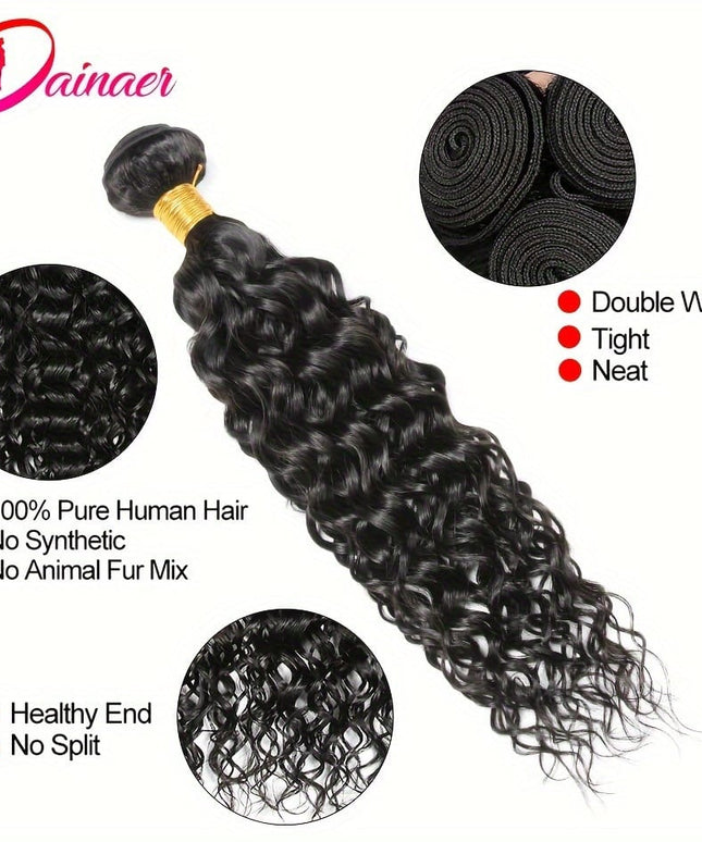 [KissIcon] Water Wave Bundles With Closure - Virgin