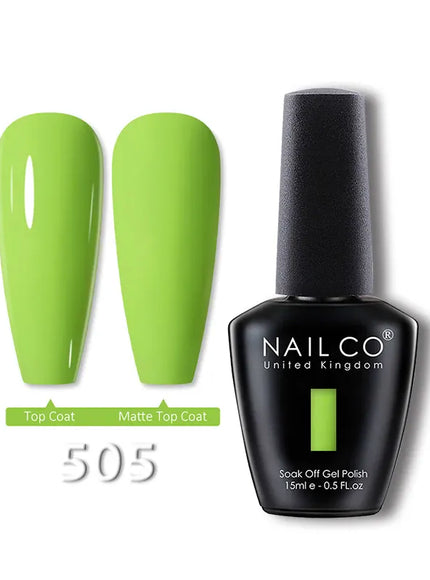 KissICON 505 💋 Nailco 15ml Translucent Gel Polish-Natural Resin Formula
