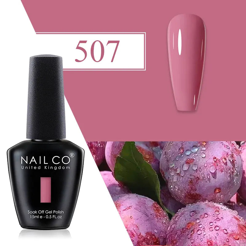 KissICON 507 💋 Nailco Red Gel Polish - Lasting Soak