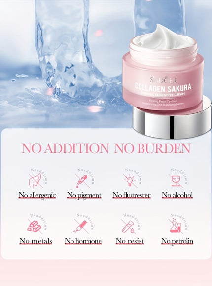 KissICON 50g(1.76oz) Collagen Sakura Firming Elasticity Face Cream - Non