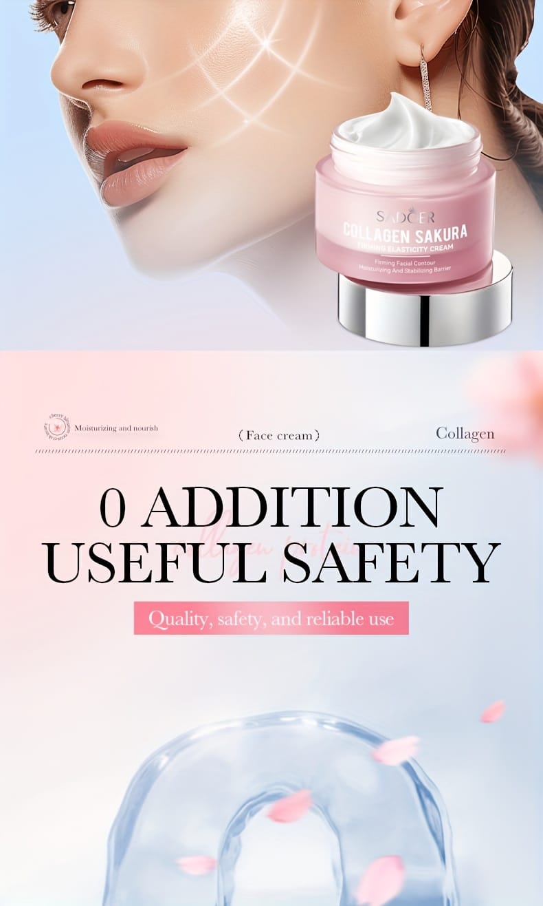 KissICON 50g(1.76oz) Collagen Sakura Firming Elasticity Face Cream - Non