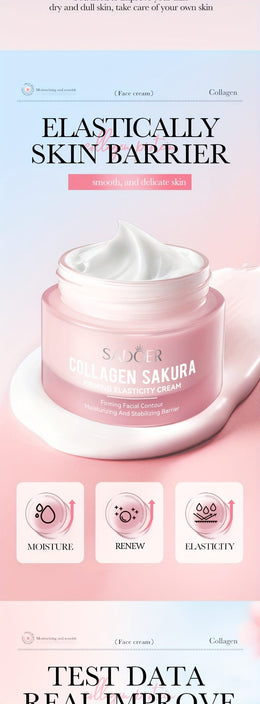 KissICON 50g(1.76oz) Collagen Sakura Firming Elasticity Face Cream - Non