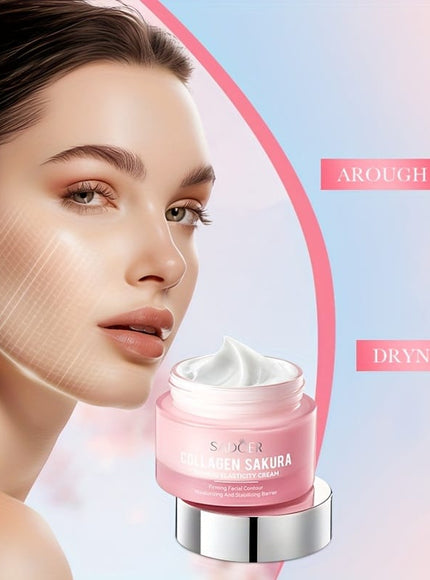 KissICON 50g(1.76oz) Collagen Sakura Firming Elasticity Face Cream - Non