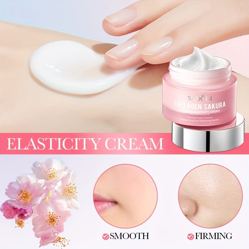 KissICON 50g(1.76oz) Collagen Sakura Firming Elasticity Face Cream - Non