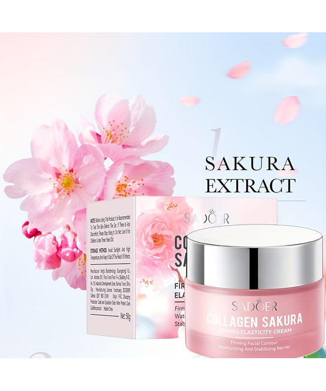 KissICON 50g(1.76oz) Collagen Sakura Firming Elasticity Face Cream - Non