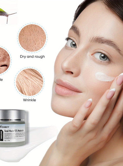 KissICON 50g Snail Mucin 92 Hydrating Cream Alcohol Free Hyaluronic