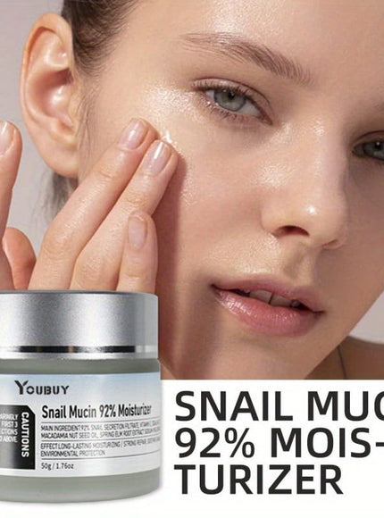 KissICON 50g Snail Mucin 92 Hydrating Cream Alcohol Free Hyaluronic