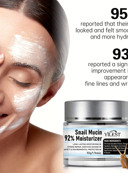 KissICON 50g Snail Mucin Face Cream With Plant Squalane -